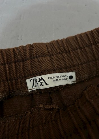 Kahverengi Süet Salaş Kadın pantolon - Görsel 3