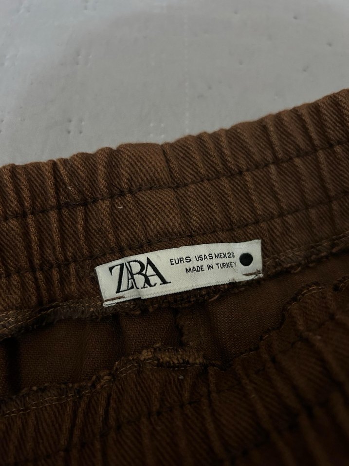 Kahverengi Süet Salaş Kadın pantolon - Görsel 3