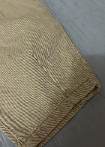 Bej Rahat Kesim Midi Kadın Kot Pantolon - Görsel 4