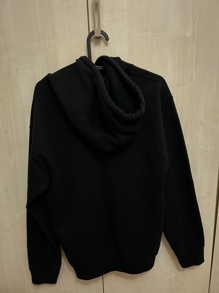 Siyah Kapüşonlu Kadın Sweatshirt - Görsel 2