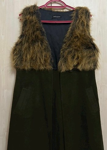 Kahverengi Kürklü Kadın Yelek - Görsel 4