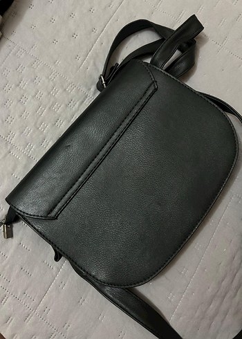 Siyah Deri Kadın Omuz Çantası - Görsel 2