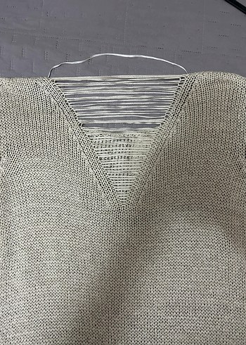 Gri Payetli Örgü Kadın Kazak - Görsel 3