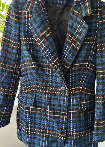 Zara Ekose Desenli Sik Kadin Blazer Ceket
