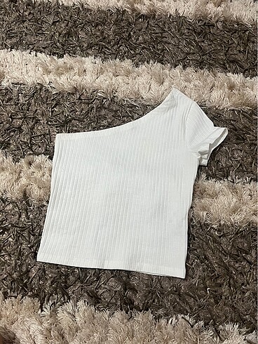 xs Beden Beyaz crop