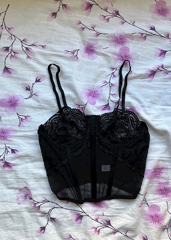 Sheinside Dantelli Siyah büstiyer