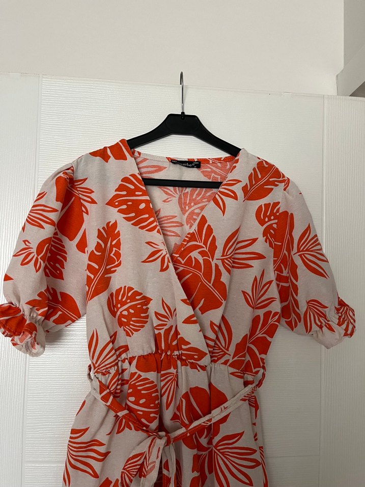 Keten elbise - Görsel 4