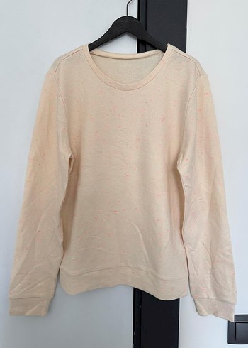 Bej Kadın Keten Sweatshirt