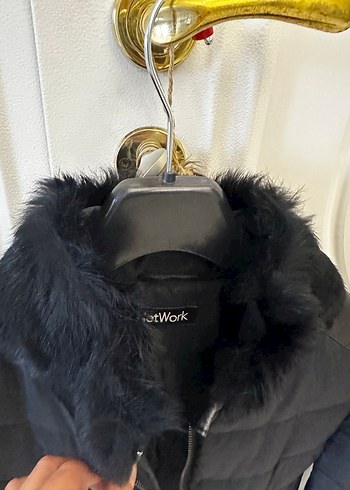 NetWork Siyah Kürklü Kadın Kışlık Mont - Görsel 10