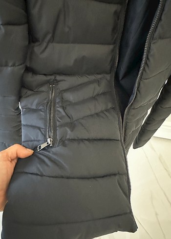 NetWork Siyah Kürklü Kadın Kışlık Mont - Görsel 7