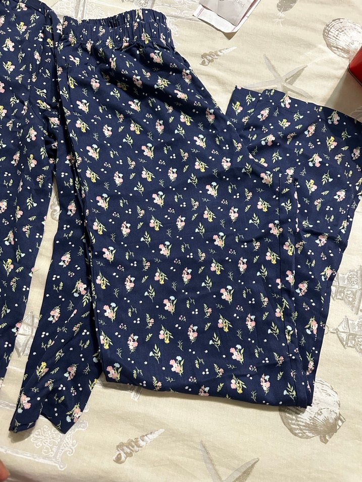 Penti marka Çiçek Desenli Pamuklu V Yaka pijama takımı - Görsel 3