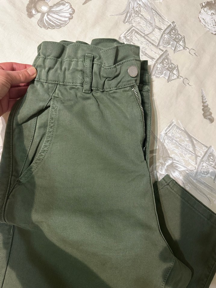 Kemerli Salaş Keten Kadın Pantolon - Görsel 2