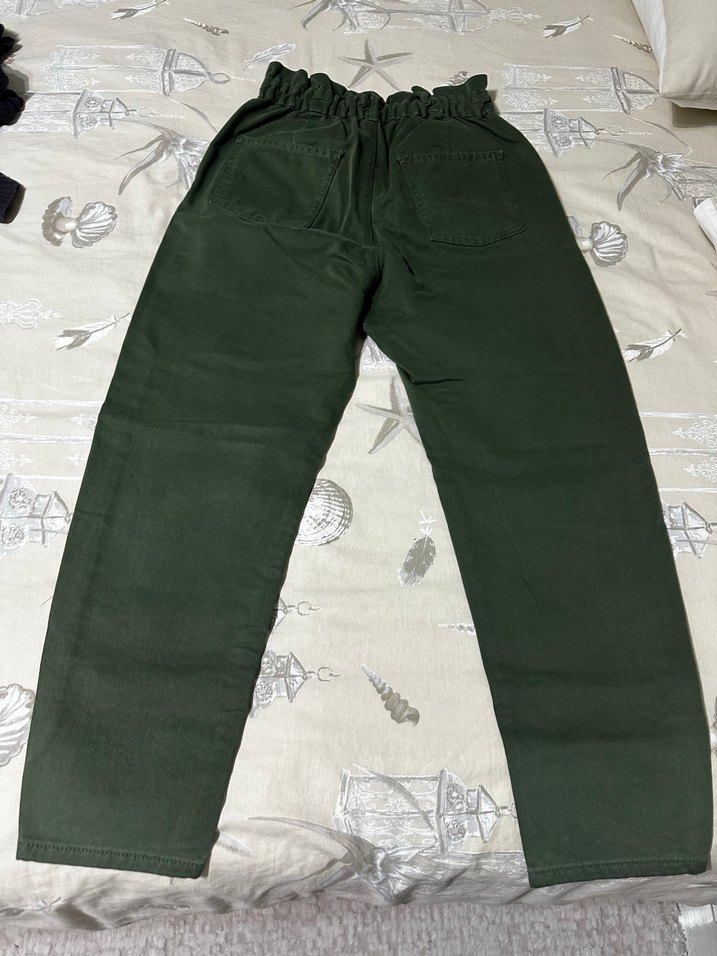 Kemerli Salaş Keten Kadın Pantolon - Görsel 3