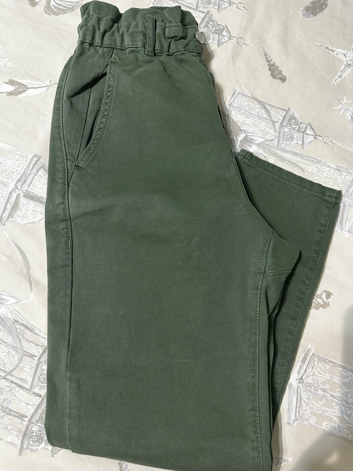 Kemerli Salaş Keten Kadın Pantolon - Görsel 5