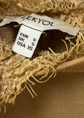 Bej Süet Görünümlü Rahat Kesim sweatshirt - Görsel 5