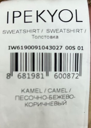 Bej Süet Görünümlü Rahat Kesim sweatshirt - Görsel 7