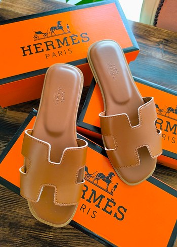 Hermes Taba Kadın Dolgu Topuk Terlik