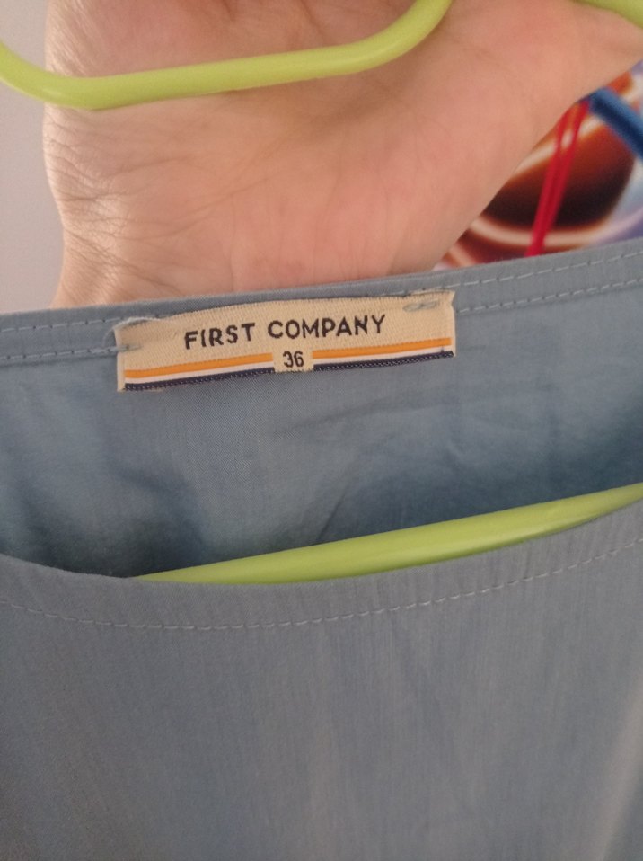 mavi Midi Boy Rahat Kesim Kadın Elbise - Görsel 3