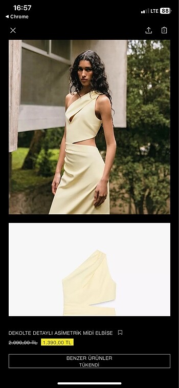 xs Beden zara elbise