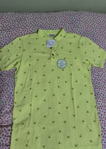 Sarı Erkek Çocuk Kısa Kollu Polo Tişört