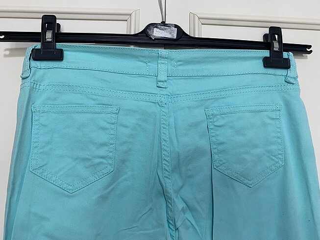l Beden İspanyol paça pantalon turkuaz