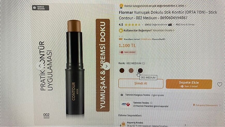 Flormar Flormar stick kontür