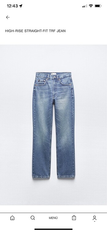 Zara straight fit jean