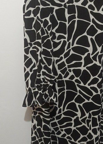 Zebra Desenli Robalı tesettür elbise