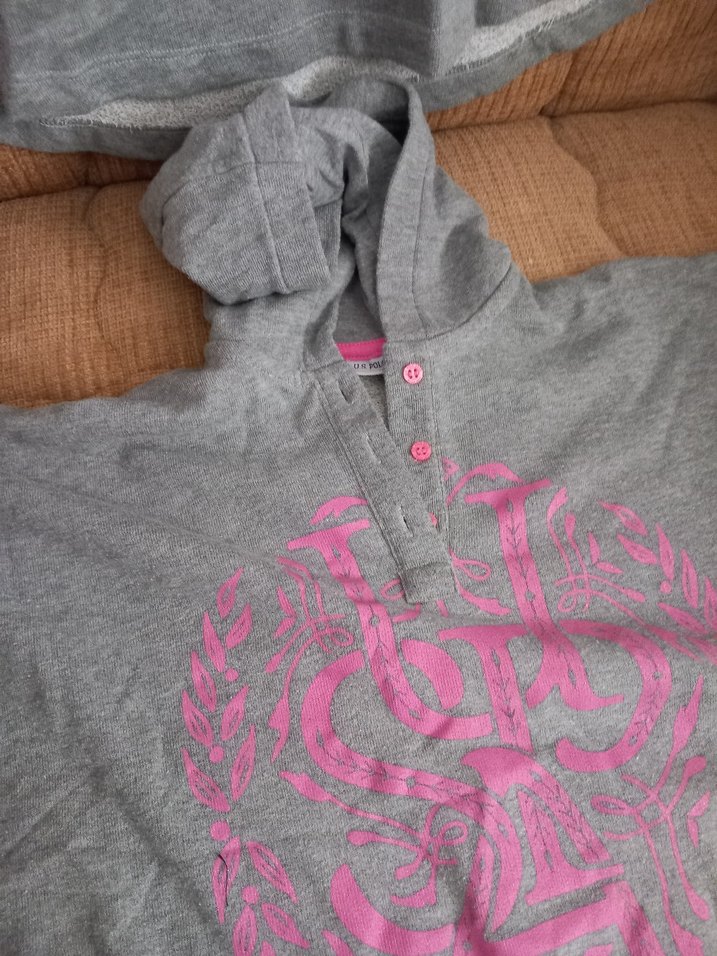 Kız Çocuk Gri Kısa Kollu Poncho - Görsel 3