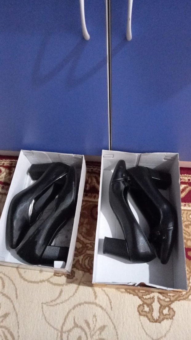 Kadın Siyah Tokalı Blok Topuklu Stiletto - Görsel 2