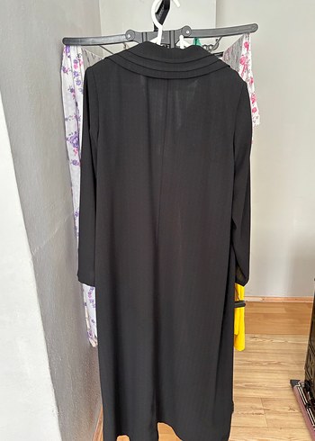 Siyah Uzun Kadın Kaban - Görsel 2