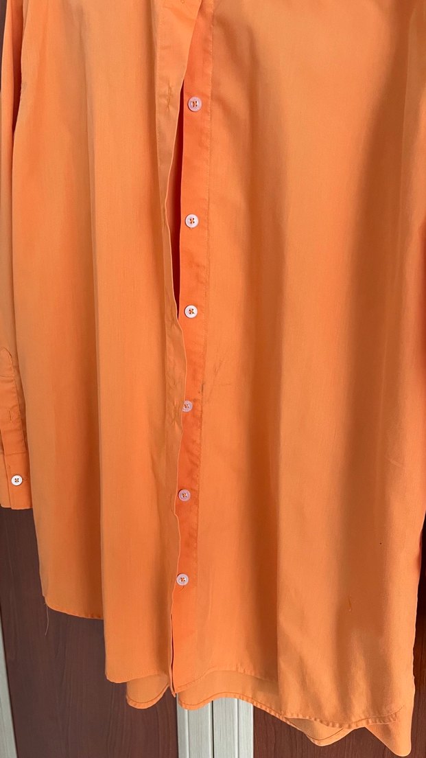 Turuncu Uzun Kollu Kadın Gömlek - Görsel 4