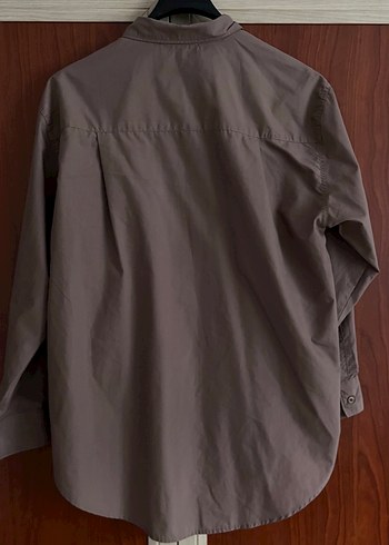 Düğmeli Kahverengi Gömlek - Görsel 2