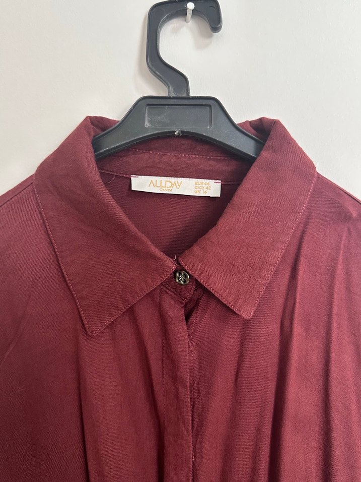 Koyu Kiremit Uzun Kollu Tunik - Görsel 2