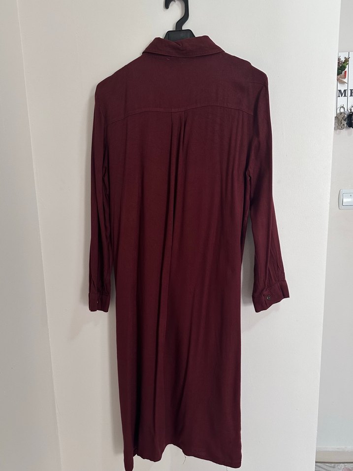 Koyu Kiremit Uzun Kollu Tunik - Görsel 3