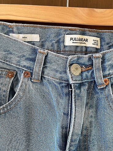 xs Beden mavi Renk Pull & Bear Mavi Mom Jeans