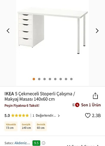 Ikea IKEA LAGKAPTEN ADILS ALEX 5 Çekmeceli