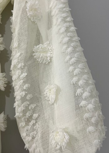 Dantel Detaylı Bohem Uzun Beyaz Elbise - Görsel 6