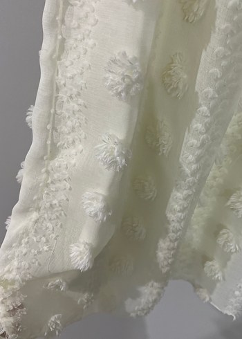 Dantel Detaylı Bohem Uzun Beyaz Elbise - Görsel 5