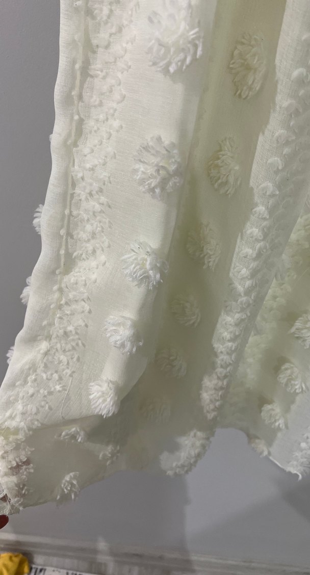 Dantel Detaylı Bohem Uzun Beyaz Elbise - Görsel 5