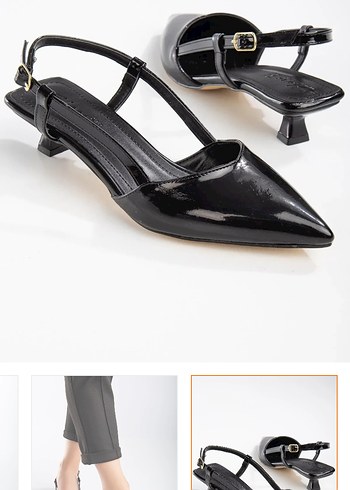 Klasik Siyah Stiletto Topuklu Kadın Ayakkabı