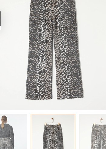 Trendyol & Milla Leopar Desenli Kadın Bol Kesim Jean