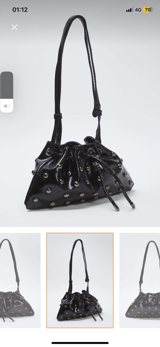 Yılan Desenli Siyah Deri Rock Punk Çanta - Görsel 4