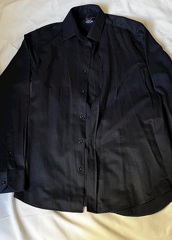 Gri Slim Fit Erkek Kısa Kollu Gömlek - Görsel 3