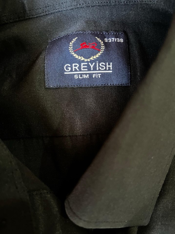 Gri Slim Fit Erkek Kısa Kollu Gömlek - Görsel 2