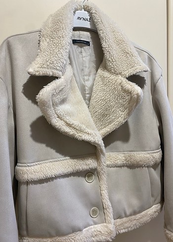 Gri Kürklü Kısa Kadın Ceket - Görsel 2