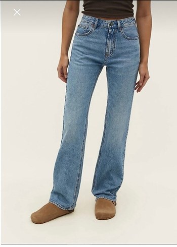 Stradivarius Rahat Kesim Midi Denim Kadın Kot Pantolon