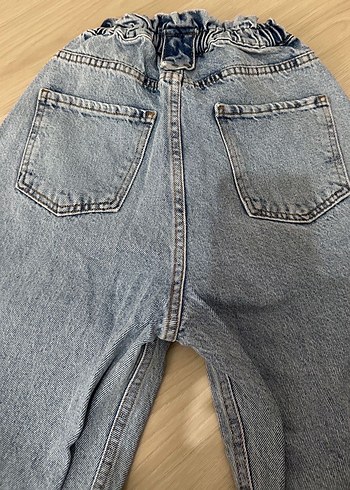 Bel Lastikli Kot Mom Jean Kadın Pantolon - Görsel 5