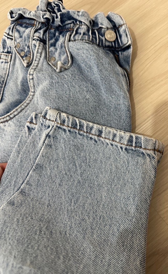 Bel Lastikli Kot Mom Jean Kadın Pantolon - Görsel 3