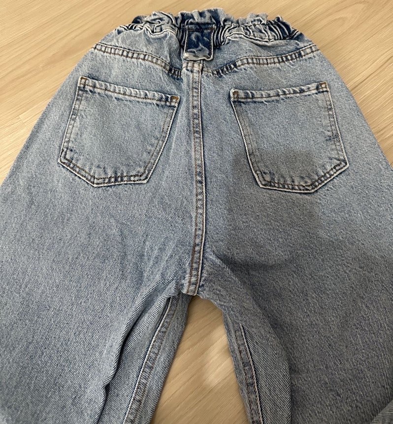 Bel Lastikli Kot Mom Jean Kadın Pantolon - Görsel 5